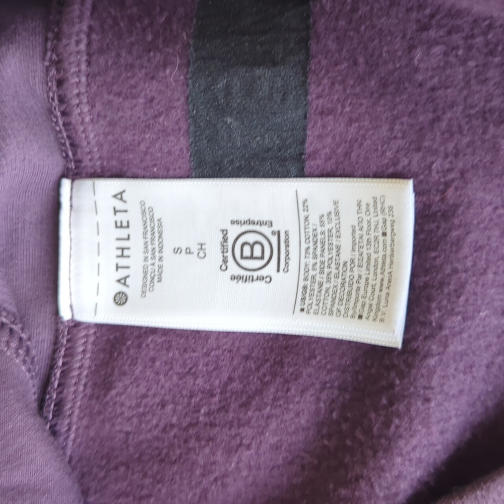 Athleta Forever Fleece 1/4 Zip Sweatshirt - Iris S - Picture 5 of 14